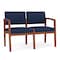 Lesro 2 Seat Tandem Seating W/ No Center Arm, 44 in W 26 in L 31.5 in H, Lenox Series LW2101 - alternate 1